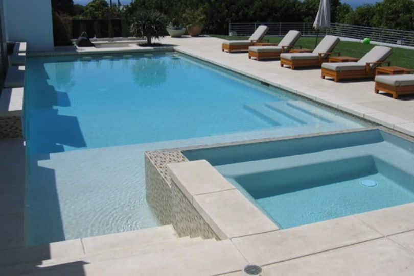 Travertine Tiles Modern Pool