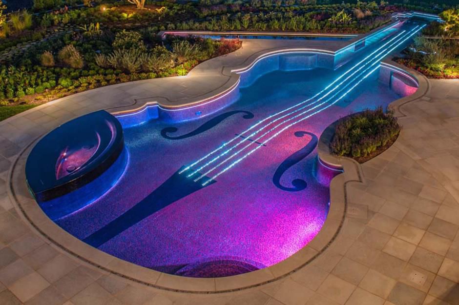 Irregular-Shaped Indoor Pool